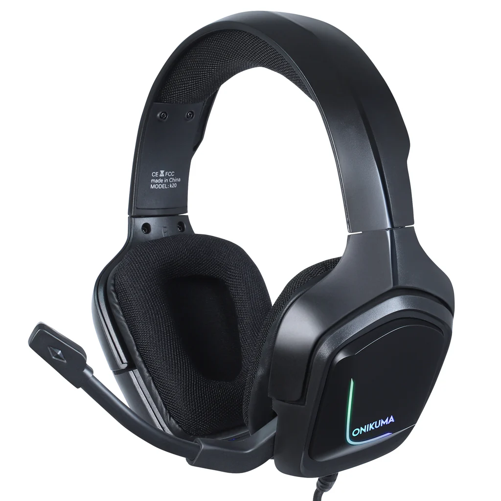 [OKW0U] ONIKUMA K20 Wired Gaming Headsets With Microphone RGB Light (مستعمل)