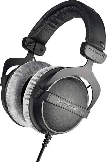 [BD70U] Beyerdynamic DT 770 PRO Ohm Studio Headphone 250 OHM, Single-Sided Cable, Robust Spring Steel Headband, Gold Plated Mini Stereo Jack, Black | DT 770 (مستعمل)
