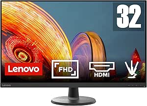Lenovo D32-40(C22320FD0) 32 Inch PC Monitor | FHD, 1080p, 60Hz, 5ms, HDMI, DP