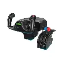 Logitech G PRO Flight Yoke System, Professional Simulation Yoke and Throttle Quadrant, 3 Modes, 75 Programmable Controls, Configurable Knobs, Steel Shaft, USB, PC - Black 
