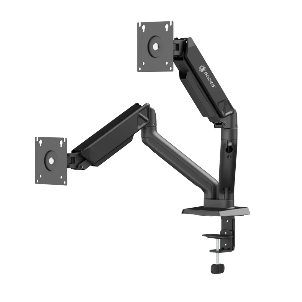 [SVS4N] Sades Viper SA-MS01 Dual Monitor Mount Arm (Max size 32"/9KG Per ARM) - Black