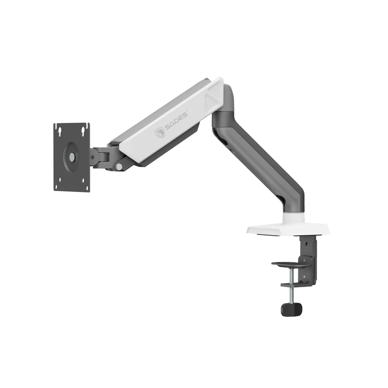 [SVS2N] Sades Viper SA-MA01 Single Monitor Mount Arm (Max size 32"/9KG Per ARM) - White