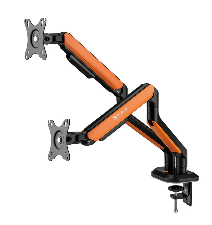 [SAS2N] Sades Apep SA-MS02 Dual Monitor Mount Arm (Max Screen size 32"/9KG Per ARM) (أبيض)