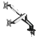 Sades Apep SA-MS02 Dual Monitor Mount Arm (Max Screen size 32"/9KG Per ARM) - White 