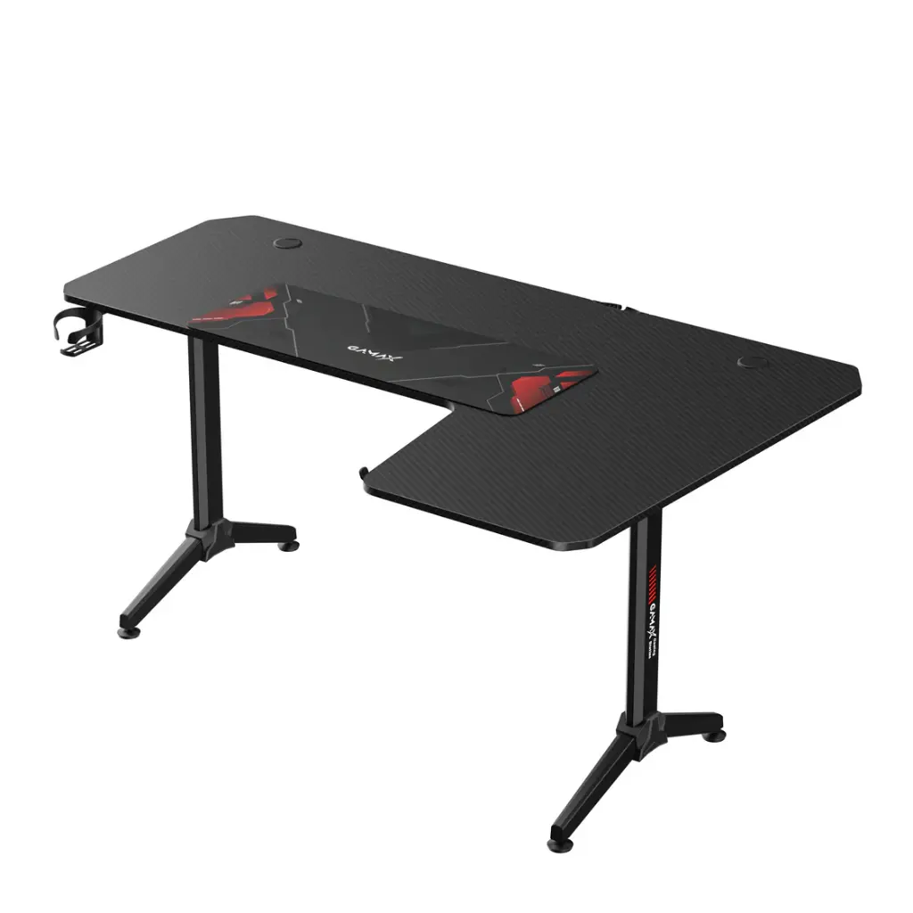 Gamax HY-R Gaming Table (L-Shaped) 160*100*75cm with Mousepad - Right ( Installation not included ) 