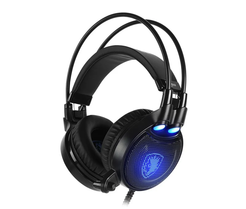 Sades Octopus Plus Gaming Headset with Vibration - Black 