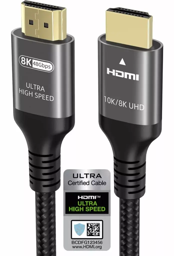 10k 8k 4k HDMI Cable 5 FT, Certified Ultra High Speed HDMI® Cable 4K 144Hz 120Hz