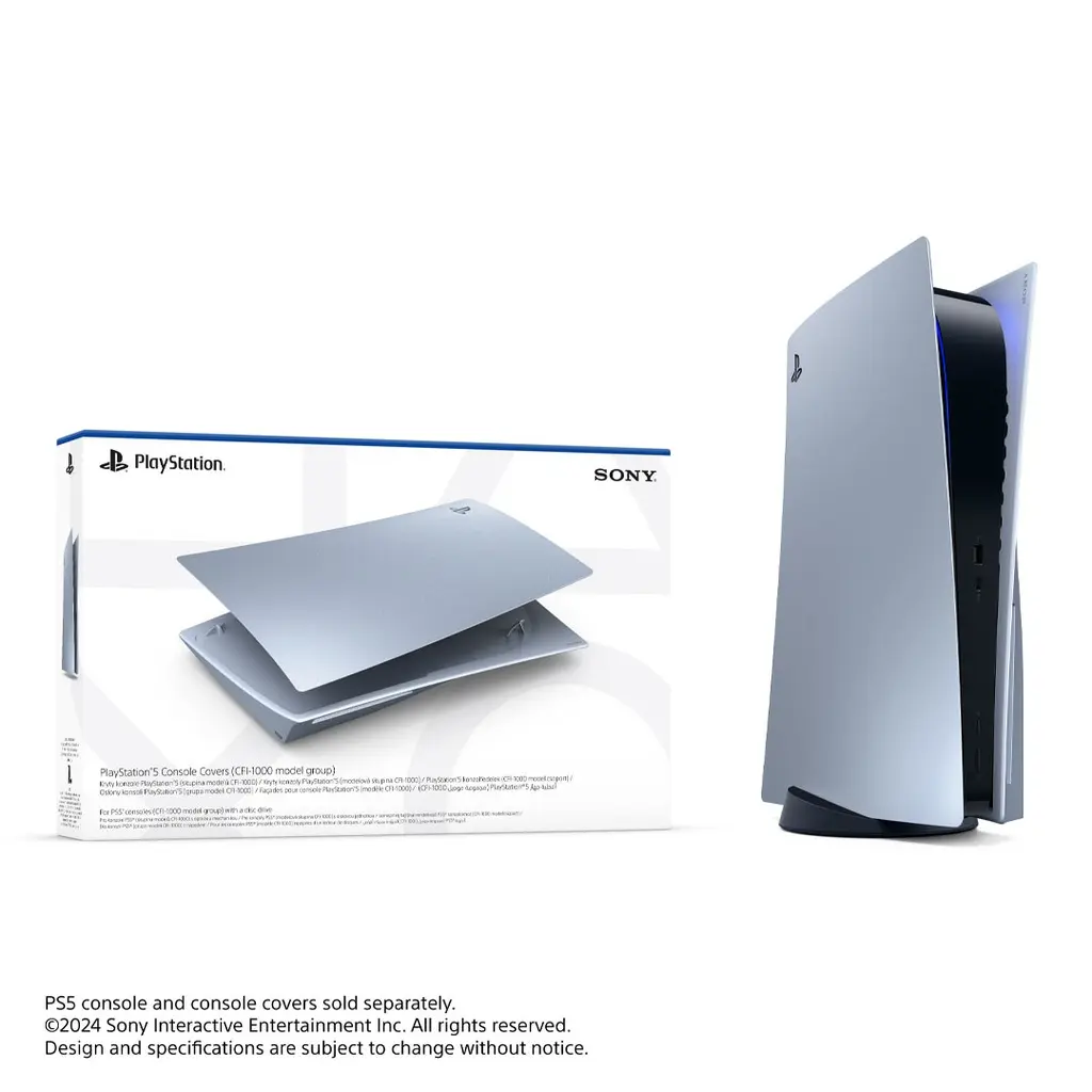 PS5 Console Cover for Disk Edition - Sterling Silver