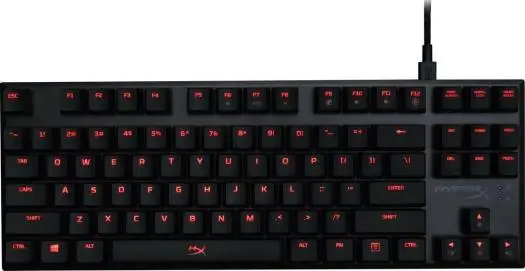 [HAFPU] HyperX Alloy FPS Pro - Tenkeyless Mechanical Gaming Keyboard - 87-Key, Ultra-Compact Form Factor - Linear & Quiet - Cherry MX Red - Red LED Backlit | HX-KB4RD1-US/R2