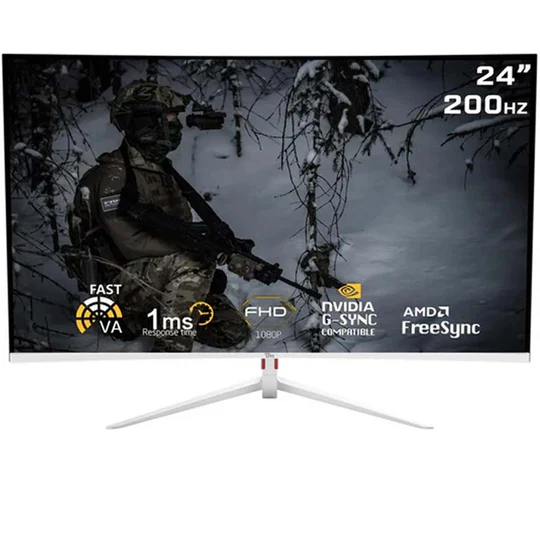 [TM2DU] Twisted Minds 23.6" FHD VA, 200Hz, 1ms Curved Gaming Monitor - White (مستعمل)