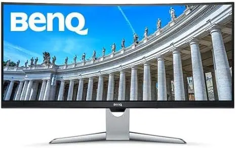 [BEU0U] BenQ EX3501R Ultrawide Wide 35 Inch QHD 4k 100 Hz Curved Computer Monitor with AMD FreeSync, Brightness Intelligence Plus, USB-C, HDMI and DP for Optimum Gaming Experience (مستعمل)