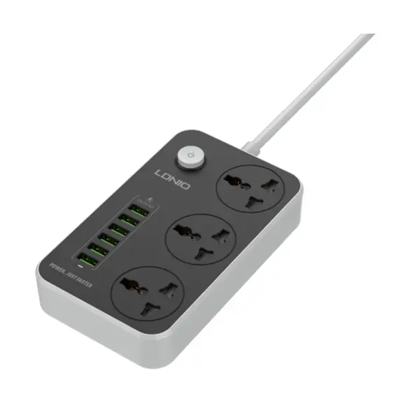 [LSP3N] LDNIO SC3604 Power Socket with 3 Outlets Power Strip Strip with 6 USB Ports 17W for Phone to Charge