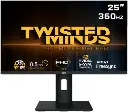 Twisted Minds TM25BFI 25'' FHD IPS Panel Gaming Monitor, 360Hz Refresh Rate, 0.5ms Response Time, 16 9 Aspect Ratio, LED Backlighting, 100% sRGB, Frameless, HDMI 2.0, Black | TM25BFI 