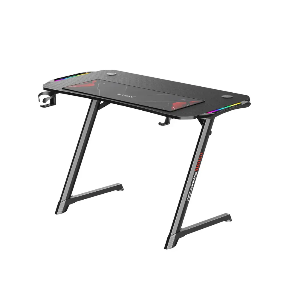 [GZC0U] Gamax Z5-1160 Carbon Fiber Gaming Table 120*60*75cm with RGB Light & MousePad (مستعمل)