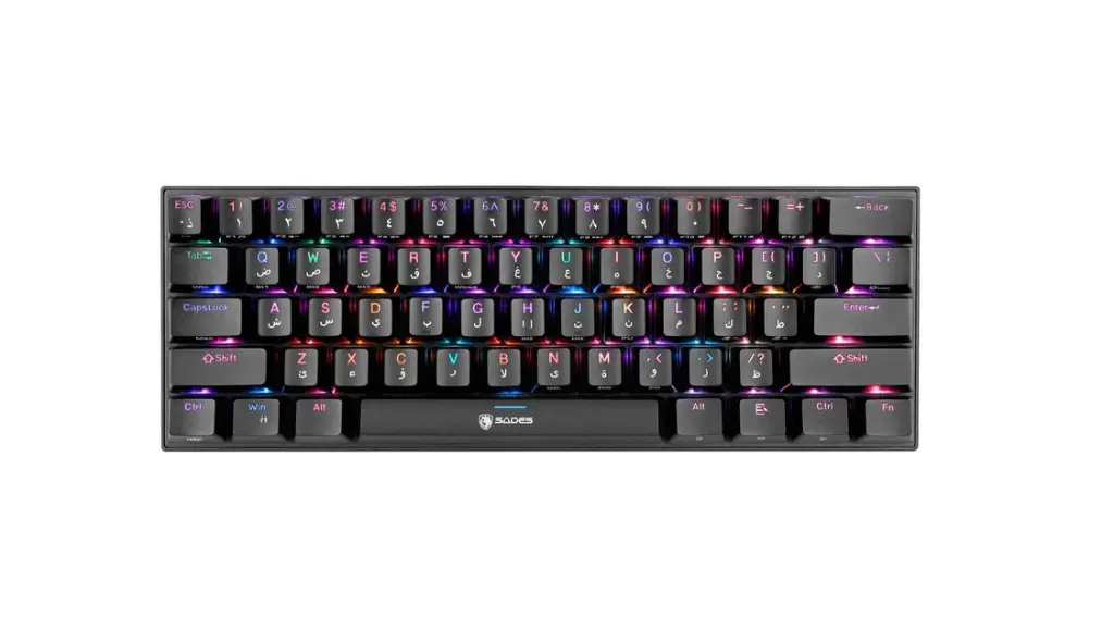 [SFS1N] Sades Firegun Shield Mini Mechanical Keyboard " Support Arabic "