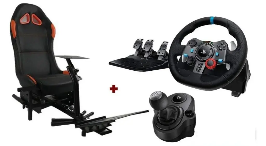 [LGR1U] Racing Wheel GYGAMESEAT Racing Chair Bundle