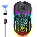 Wireless Cave Mouse Hollow Lightweight Silent Gaming Mouse Luminous Computer Office Mouse Gamer 