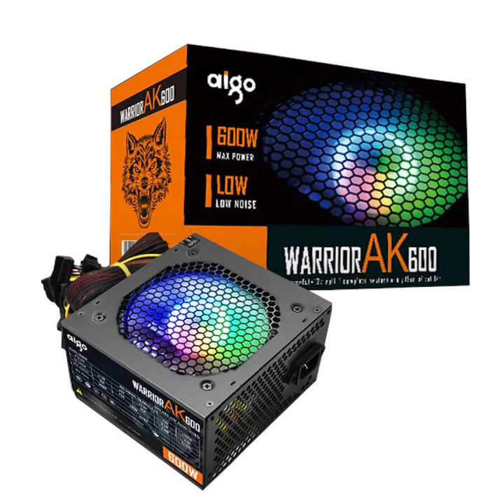 AIGO Darkflash AK600 Gaming 600 Watt Non-Modular Gaming Power Supply 