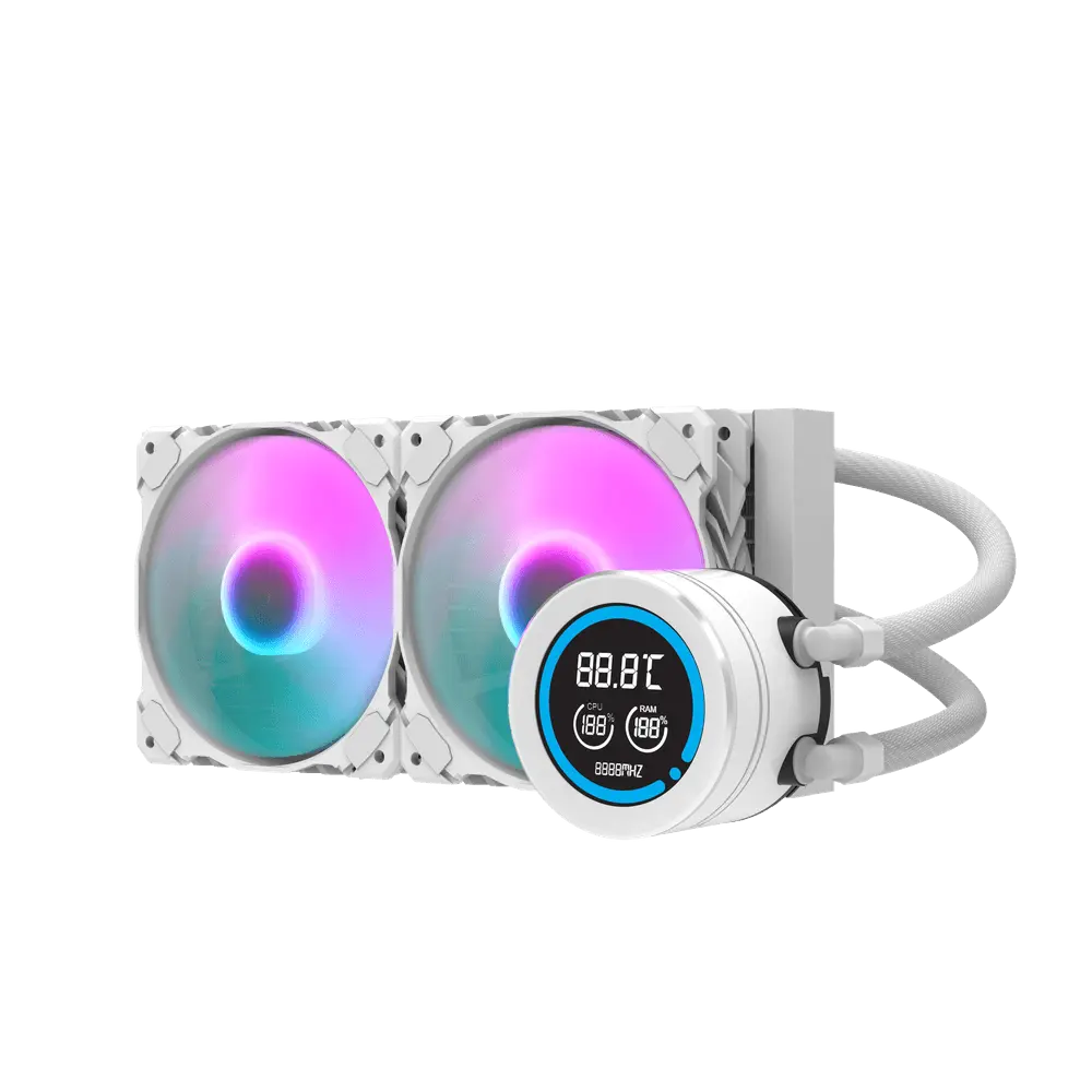 DarkFlash DN240D Nebula Liquid CPU Cooler - White