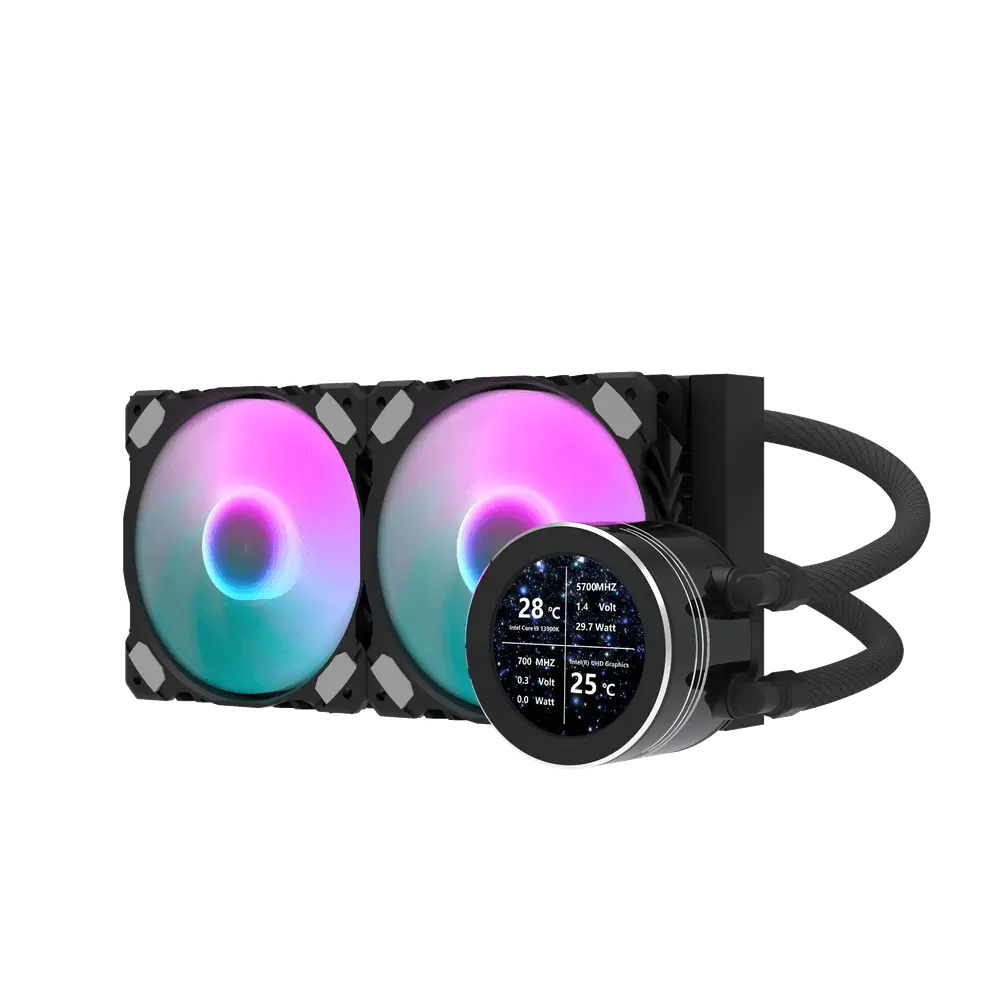 DarkFlash DN240S Led Liquid CPU Cooler - Black
