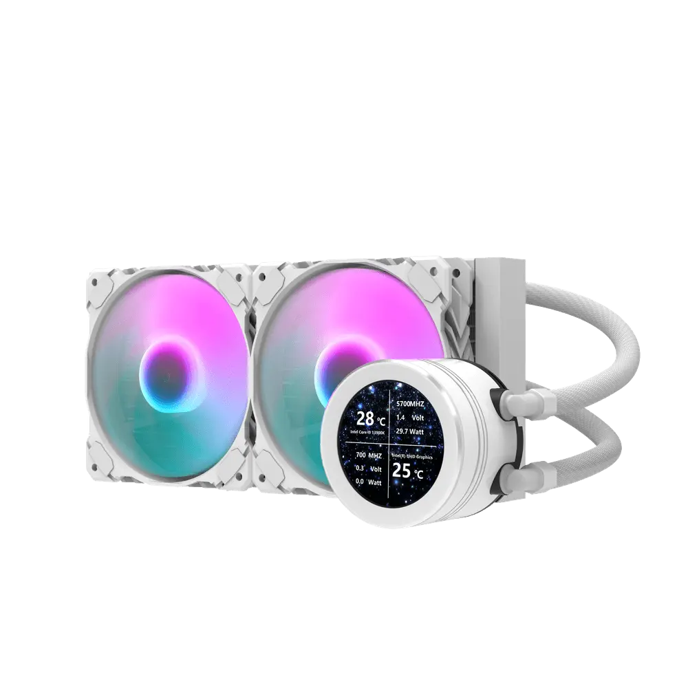 [DDL1N] DarkFlash DN240S Led Liquid CPU Cooler - White