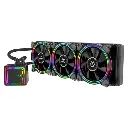Alseye Halo H360 - 360mm AiO Liquid Cooling PWM Capable Triple Fan with Premium RGB Lights for Desktop Computers 