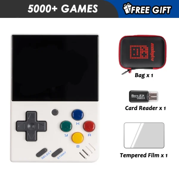 MIYOO Mini V4 Retro Handheld, 2.8” IPS OCA Screen, 2000mAh Battery, Linux System