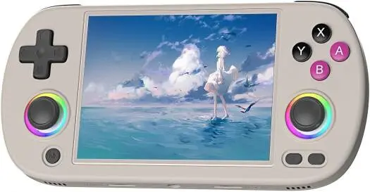 [ARHRU] ANBERNIC RG40XX H جهاز ألعاب قديمة لوحي 4.0 بوصة IPS دعم 5488 لعبة وواي فاي 5G وبلوتوث 4.2 رمادي