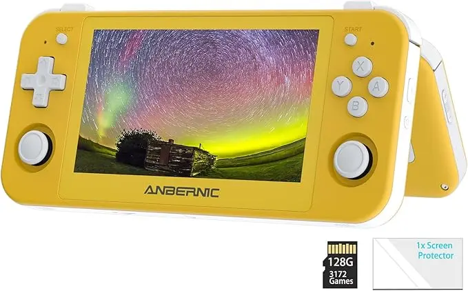 [RHGCU] RG505 Handheld Game Console Android 12,Unisoc Tiger T618 Built-in 128G Pre-Loaded 3172 Games,Gyroscope Sensor and 4.95 inch OLED Touch Screen