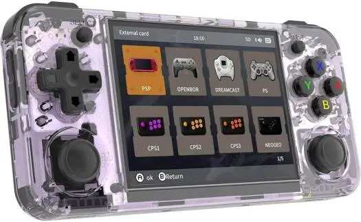 ANBERNIC RG35XX H Handheld Retro Game Console with 5000 Games, 3.5 IPS OCA Screen, Linux System Chip, H700 Quad Core ARM Cortex A53 1.5GHz, 64GB, 3300mAh