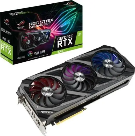Asus Rog Strix RTX3060TI-8G-GAMING NVIDIA GeForce RTX 3060 Ti 8 GB GDDR6 Gaming Graphics Card