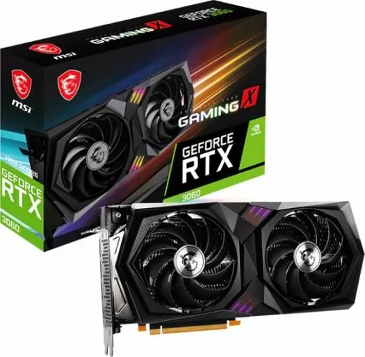 [MGR1U] MSI Geforce RTX 3060 Gaming X 12GB GDDR6, 192Bit, 1837 MHz / 15 Gbps, DisplayPort x 3, PCI Express 4.0, 7680 x 4320 pixels, Gaming Graphics Card