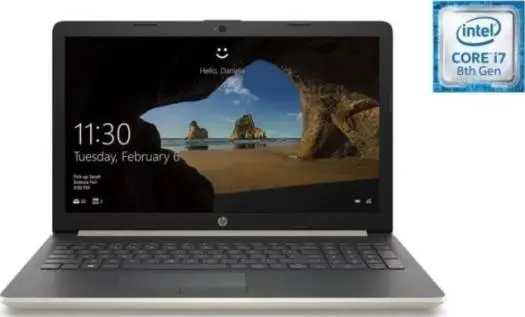 [H1L0U] HP 15-DA1000NE Laptop – Core i7 1.8GHz 8GB RAM 1TB 2GB Win10 15.6inch FHD - Gold