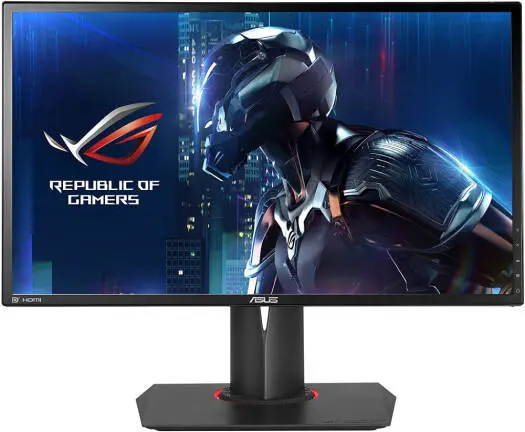 ASUS PG248Q ROG Swift eSports Gaming Monitor, 24'' FHD TN W-LED Display, 180Hz Refresh Rate, 1ms Response Time, G-SYNC Technology, Full Tilt, Swivel, Pivot, & Height Adjustment, Black | PG248Q