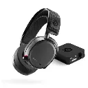 SteelSeries Arctis Pro Lossless Wireless/Bluetooth High Fidelity DTS Gaming Headset With Transmitter Base Station & Swappable Dual-Battery, ClearCast Noise-Cancellation Retractable Mic, For PC,PS5/4 - Black 