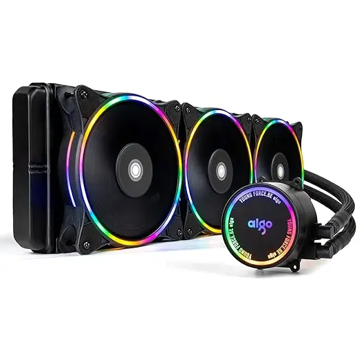 Aigo AC360 Liquid CPU Cooler with Dual 360mm Fans and ARGB Lighting 