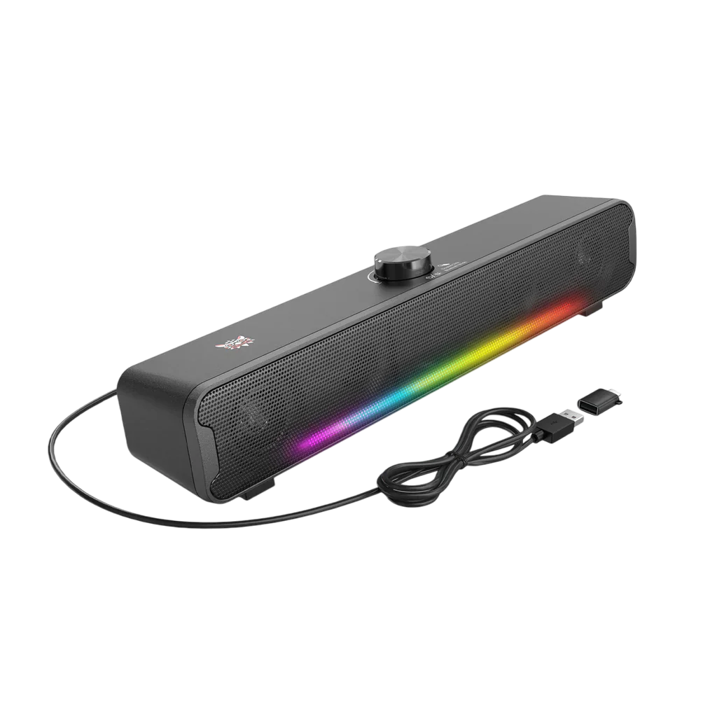 ONIKUMA L16 Bluetooth-compatible Speaker with RGB Light, Powerful Computer Speaker Portable Soundbar for TV Home Theater PC Gaming 