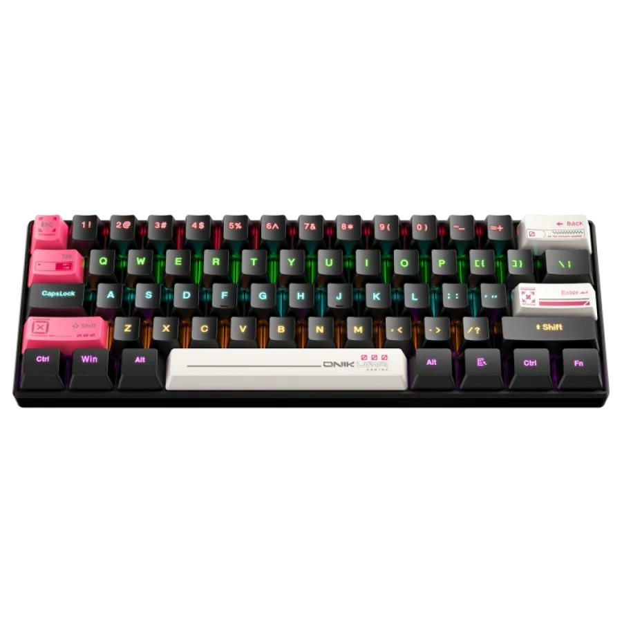 [OG61N] ONIKUMA G55 61 Keys RGB Colorful Lighting Wired Gaming Mechanical Keyboard