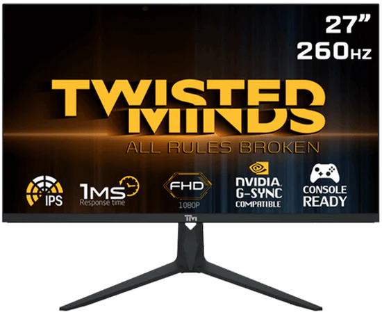 Twisted Minds 27" FHD 260HZ, IPS, 1MS, HDMI 2.1 Gaming Monitor TM27PG