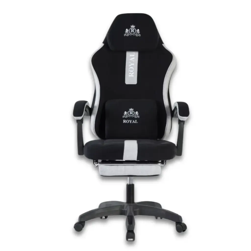 Royal Gaming Chair with Footrest – Black 
