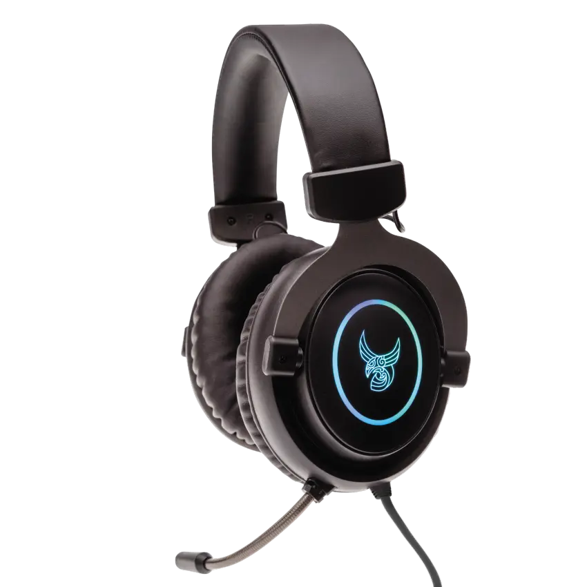 L33T Gjermundbu, Gaming Headset, 50mm Driver, LED, Black 