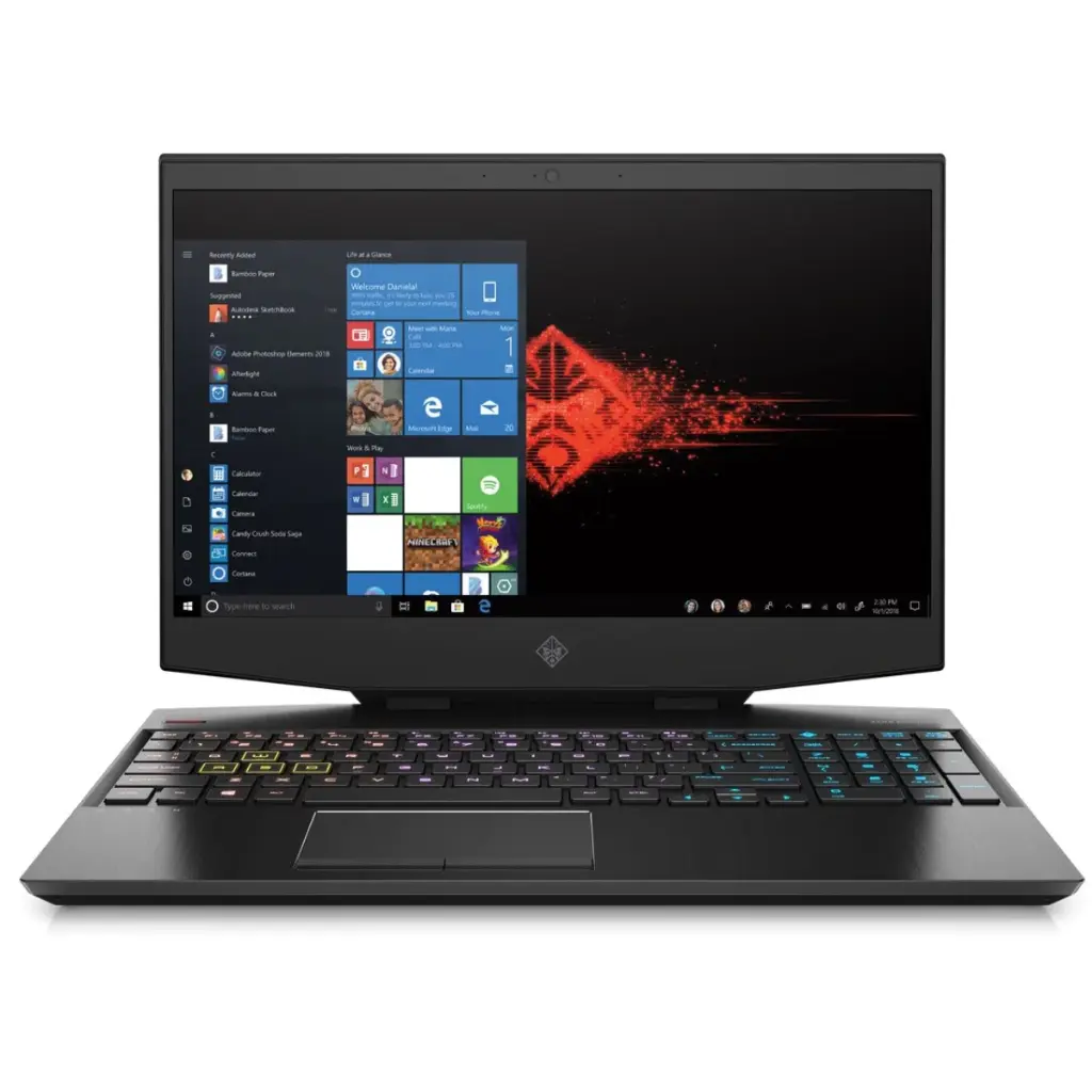 [HO10U] HP OMEN 15-DH0003NE Gaming Laptop – Core i7- Gen 9750H 2.6GHz 32GB RAM 1TB+256GB 32GB Ram - Graphics card RTX 2070 - 15.6inch FHD - Shadow black