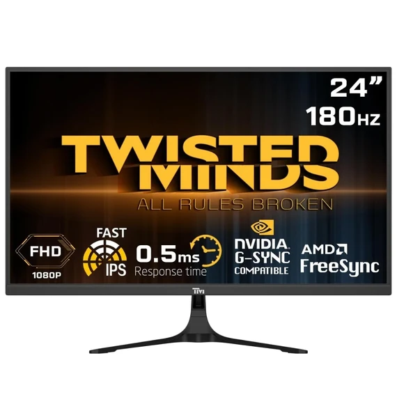 [TM2JU] Twisted Minds 24″ TM24FHD180IPS 180Hz 0.5ms IPS FHD Gaming Monitor (مستعمل)