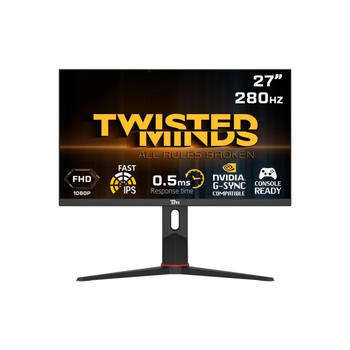 [TM2LU] Twisted Minds 27'' FHD Fast IPS, 280Hz, 0.5ms, HDMI 2.1, HDR Adjustable Stand Gaming Monitor - Black (مستعمل)