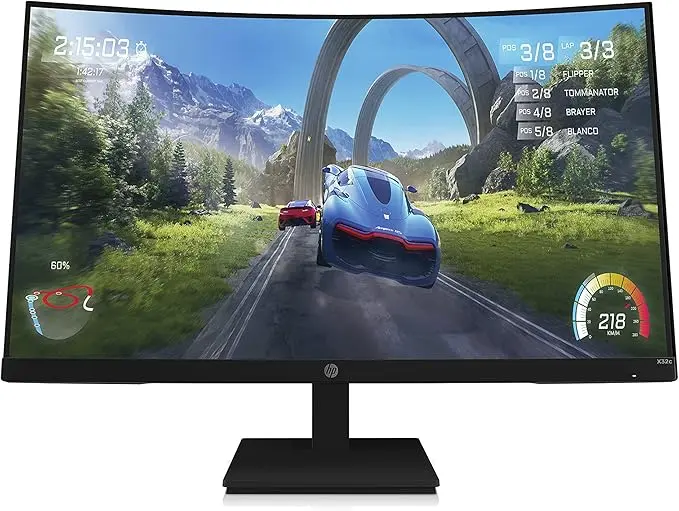 [HXG0U] HP X32c Gaming Monitor - LED monitor - curved - 31.5"- Full HD (1080p) @ 165 Hz - VA - 1 ms - HDMI, DisplayPort (Used)