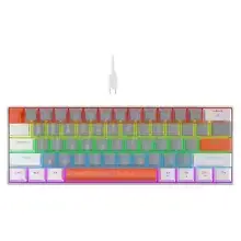 [SKM0N] SUNNYSEE K61 Mechanical Keyboard in Grey White & Orange - Blue Switch