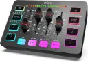 FIFINE AmpliGame SC3 Gaming USB Mixer with XLR/Headset Input, Monitoring, Line In/Out, Faders, Mute/Voice Effect/Sample, 20Hz - 20kHz Frequency Response, Up to 90dB, Mute Button | MI19