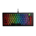 Glorious GMMK3 75% Mechanical Gaming Keyboard Modular Gasket System, DoubleShot Keycaps, Lubed Linear Switches (Eng/Arb) - Black