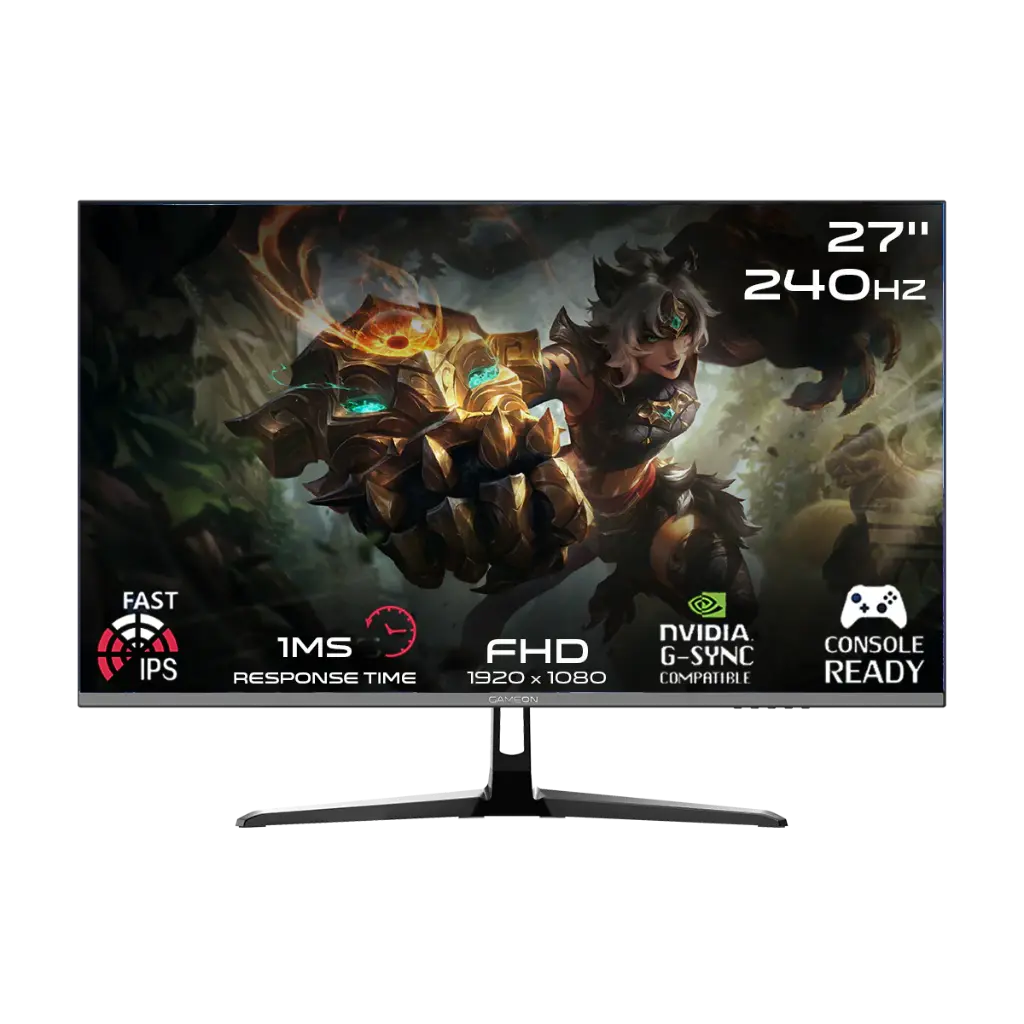 [GGESU] GAMEON GOESP27240IPS Esports Series 27" FHD, 240Hz, MPRT 0.5ms, HDMI 2.1, Fast IPS Gaming Monitor (Supports PS5) - Black