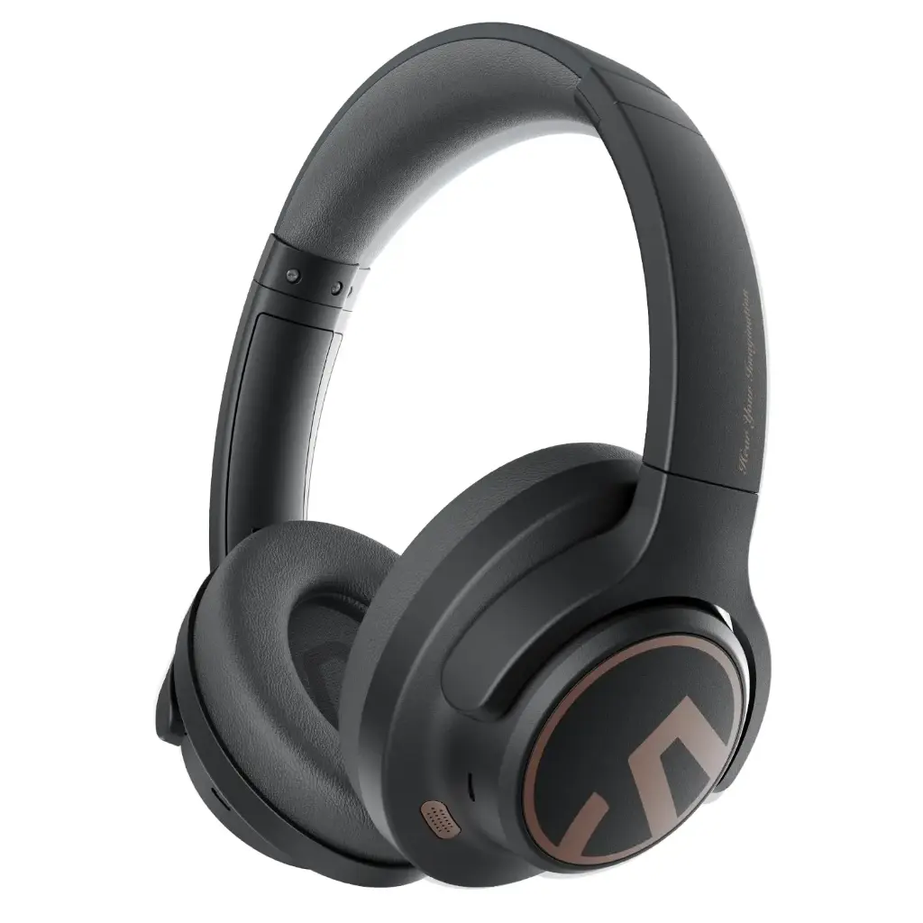 [SSBHN] SoundPEATS Space Bluetooth Headphones Over Ear, Hybrid Active Noise Cancelling Earphones 123 H Playtime, Wireless Bluetooth 5.3 Headset Hi-Res Audio Wired, Foldable Headphones for Home Office Travel